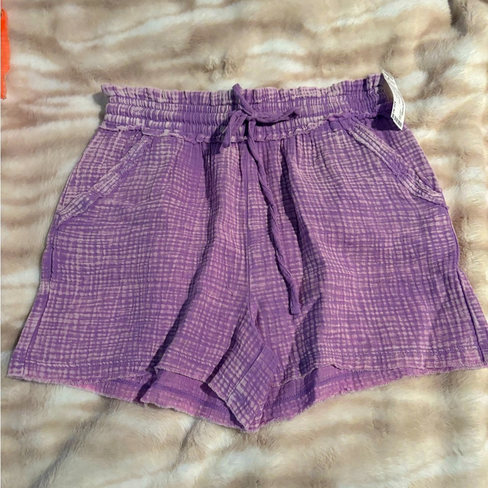 Purple Women's Shorts Zenana small
